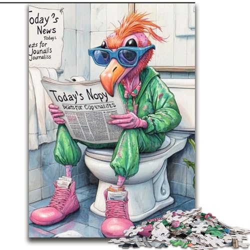 Puzzle für Erwachsene, 1000 Teile, Flamingo Go Toilet, Holzpuzzle, Heimdekoration, Denksportspiel für Teenager und Familieninteraktion, Größe: 50x75cm Puzzle für Erwachsene, 1000 Teile, Flamingo Go Toilet, Holzpuzzle, Heimdekoration, Denksportspiel für Teenager und Familieninteraktion, Größe: 50x75cm von LYXIANY