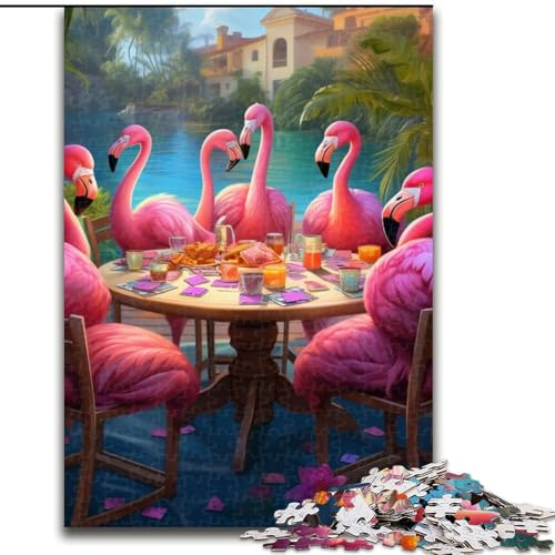 Puzzle für Erwachsene, 1000 Teile, Flamingos Spielen Poker, Holzpuzzle, Heimdekoration, Denksportspiel für Teenager und Familieninteraktion, Größe 50x75cm Puzzle für Erwachsene, 1000 Teile, Flamingos Spielen Poker, Holzpuzzle, Heimdekoration, Denksportspiel für Teenager und Familieninteraktion, Größe 50x75cm von LYXIANY