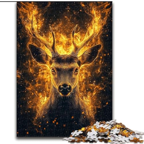 Puzzle für Erwachsene, 1000 Teile, Flammenhirsch, Spielzeug, Lernspiele, Stressabbau, tolle Geschenke und Spielzeuge, 50x75cm von LYXIANY