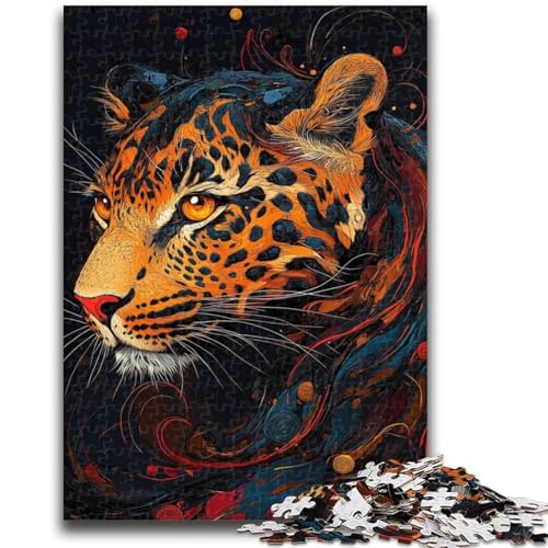 Puzzle für Erwachsene, 1000 Teile, Flammenleopard, Familienspaß, ganze Familie, ab 14 Jahren, 26x38cm Puzzle für Erwachsene, 1000 Teile, Flammenleopard, Familienspaß, ganze Familie, ab 14 Jahren, 26x38cm von LYXIANY