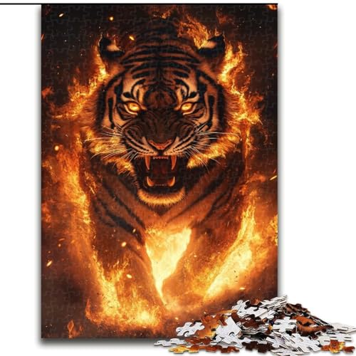 Puzzle für Erwachsene, 1000 Teile, Flammentiger, geeignet für Kinder ab 14 Jahren, Lernspiele für zu Hause, DIY-Spielzeug, Kunstwerk, Geschenk (Größe 50x75cm) von LYXIANY