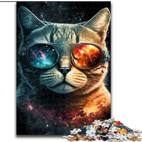 Puzzle für Erwachsene, 1000 Teile, Galaxie-Katze, 1000-teiliges Puzzle, Spaß für die ganze Familie, Basteln, perfekt für Geburtstage, Feiertage, Größe 50x75cm von LYXIANY