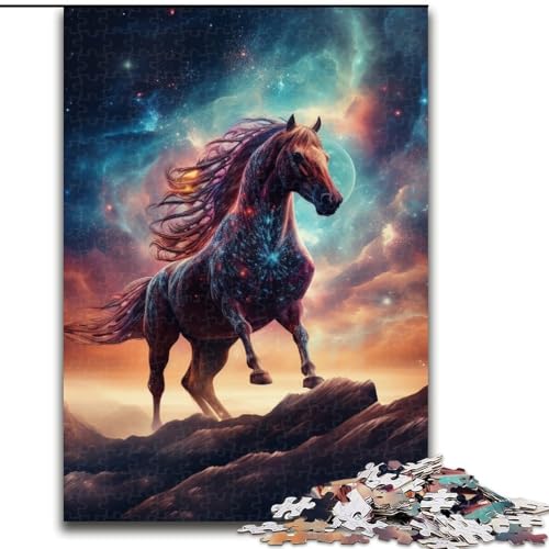 Puzzle für Erwachsene, 1000 Teile, Galaxien, Pferde, Stressabbau, schwierige Herausforderung, ganze Familie, 50x75cm von LYXIANY