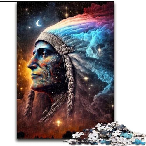 Puzzle für Erwachsene, 1000 Teile, Galaxy Art Indians, 1000-teiliges Puzzle, Spaß für die ganze Familie, Basteln, perfekt für Geburtstage, Feiertage, Größe 50x75cm von LYXIANY