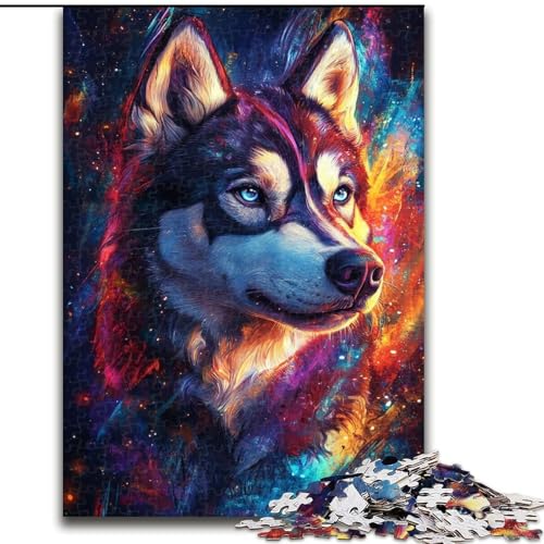 Puzzle für Erwachsene, 1000 Teile, Galaxy Labrador, Holzpuzzle, Größe 50x75cm, anspruchsvolles Denkspiel – entspannendes Spielzeug für Teenager von LYXIANY