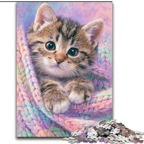 Puzzle für Erwachsene, 1000 Teile, Garnkatze, Spielzeug, Lernspiele, Stressabbau, tolle Geschenke und Spielzeuge, 50x75cm von LYXIANY