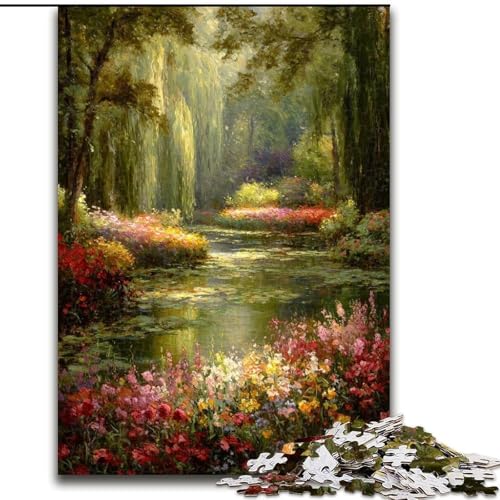 Puzzle für Erwachsene, 1000 Teile, Gartenblick, Denkspiel, Lernspiel für Geburtstag, Weihnachten, für Kinder ab 14 Jahren, 26x38cm von LYXIANY