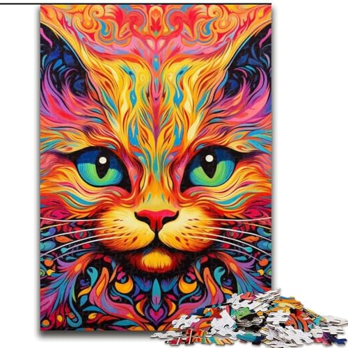 Puzzle für Erwachsene, 1000 Teile, Gelbe Katze, 1000-teiliges Puzzle, anspruchsvolles Denkspiel für Teenager, Spaß am Familienspieleabend, 50x75cm Puzzle für Erwachsene, 1000 Teile, Gelbe Katze, 1000-teiliges Puzzle, anspruchsvolles Denkspiel für Teenager, Spaß am Familienspieleabend, 50x75cm von LYXIANY