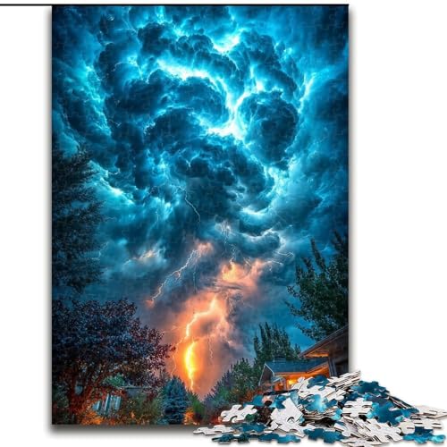 Puzzle für Erwachsene, 1000 Teile, Gewitterwolken, Spielzeug, Lernspiele, Stressabbau, tolle Geschenke und Spielzeuge, 50x75cm von LYXIANY