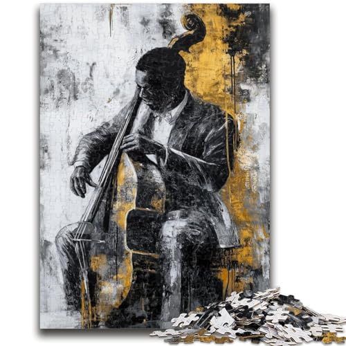 Puzzle für Erwachsene, 1000 Teile, Gitarre Spielen, Ölgemälde, anspruchsvolles Spiel, Spielzeug, Geschenk für die ganze Familie, ab 14 Jahren, 50x75cm von LYXIANY