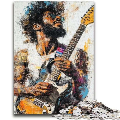 Puzzle für Erwachsene, 1000 Teile, Gitarrenspieler, Familienspaß, ganze Familie, ab 14 Jahren, 26x38cm Puzzle für Erwachsene, 1000 Teile, Gitarrenspieler, Familienspaß, ganze Familie, ab 14 Jahren, 26x38cm von LYXIANY