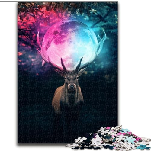 Puzzle für Erwachsene, 1000 Teile, Goldene Hörner, Hirsch, Holzpuzzle, Größe 50x75cm, für Teenager und Jugendliche, ideales Geburtstags Puzzle für Erwachsene, 1000 Teile, Goldene Hörner, Hirsch, Holzpuzzle, Größe 50x75cm, für Teenager und Jugendliche, ideales Geburtstags von LYXIANY