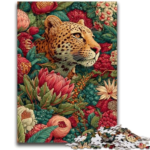 Puzzle für Erwachsene, 1000 Teile, Goldener Leopard in den Blumen, anspruchsvolles Spiel und Familienspiel, Wanddekoration, einzigartige Geburtstags, 50x75cm Puzzle für Erwachsene, 1000 Teile, Goldener Leopard in den Blumen, anspruchsvolles Spiel und Familienspiel, Wanddekoration, einzigartige Geburtstags, 50x75cm von LYXIANY