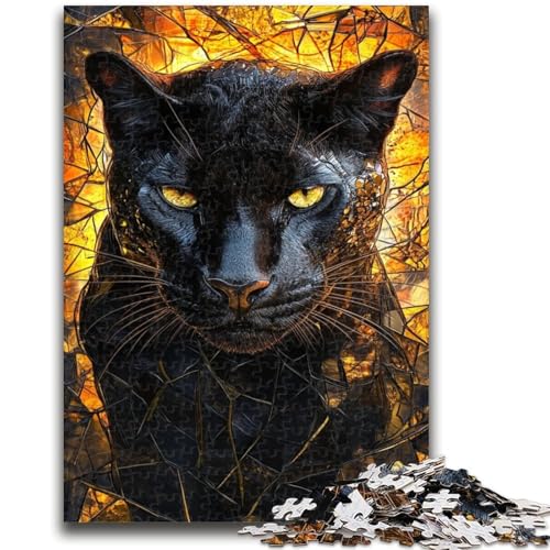 Puzzle für Erwachsene, 1000 Teile, Goldener Schwarzer Leopard, Geeignet für Kinder ab 14 Jahren, Intellektuelles Spielzeugspiel, Lernspiel für Geburtstag und Weihnachten, 50x75cm Puzzle für Erwachsene, 1000 Teile, Goldener Schwarzer Leopard, Geeignet für Kinder ab 14 Jahren, Intellektuelles Spielzeugspiel, Lernspiel für Geburtstag und Weihnachten, 50x75cm von LYXIANY