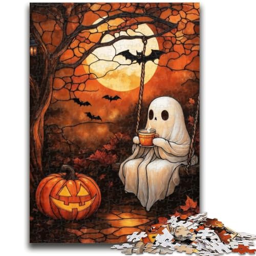 Puzzle für Erwachsene, 1000 Teile, Halloween, Lernspiel, Herausforderungsspielzeug, ganze Familie, 50x75cm von LYXIANY
