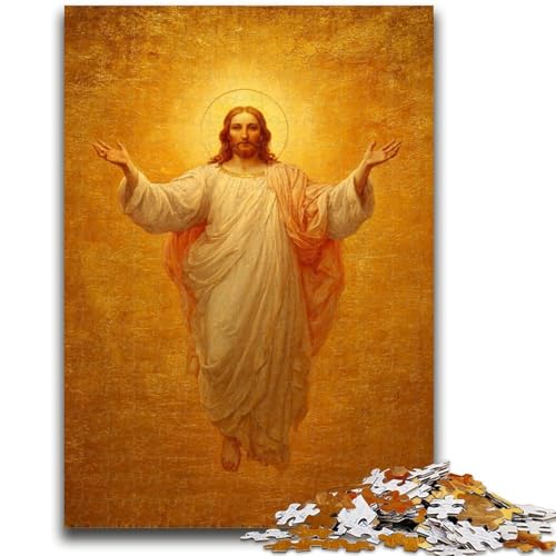 Puzzle für Erwachsene, 1000 Teile, Jesus-Kunst, anspruchsvolles Spiel und Familienspiel, Wanddekoration, einzigartige Geburtstags, 50x75cm von LYXIANY