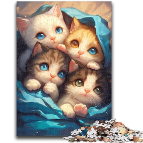 Puzzle für Erwachsene, 1000 Teile, Kätzchen-Denkspiel, Lernspiel für Geburtstag, Weihnachten, für 14-Jährige, 50x75cm von LYXIANY