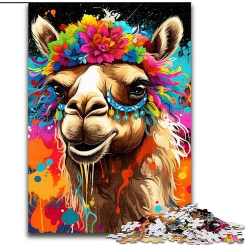 Puzzle für Erwachsene, 1000 Teile, Kamel mit Blumen, 1000-teiliges Puzzle, anspruchsvolles Denkspiel für Teenager, Spaß für den Spieleabend mit der Familie, 50x75cm Puzzle für Erwachsene, 1000 Teile, Kamel mit Blumen, 1000-teiliges Puzzle, anspruchsvolles Denkspiel für Teenager, Spaß für den Spieleabend mit der Familie, 50x75cm von LYXIANY