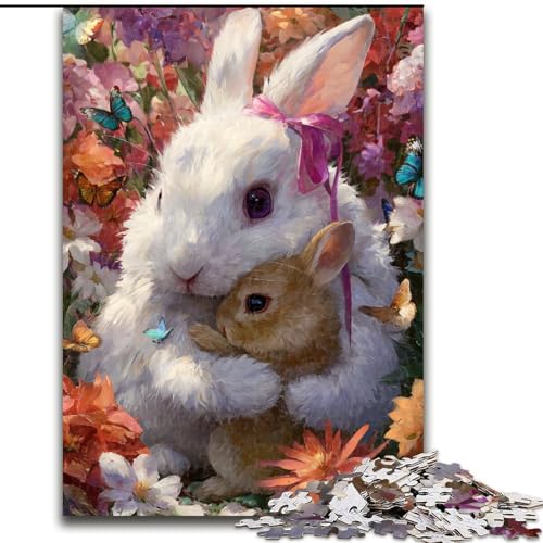 Puzzle für Erwachsene, 1000 Teile, Kaninchen, Spielzeug, Lernspiele, Stressabbau, tolle Geschenke und Spielzeuge (Größe 50x75cm) von LYXIANY