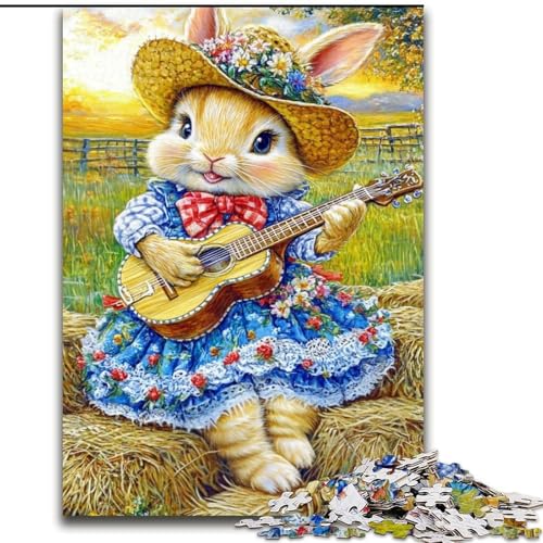 Puzzle für Erwachsene, 1000 Teile, Kaninchen spielt Gitarre, aus Holz, perfekt als Dekoration für Zuhause und Büro, Partys, Geburtstage und Feiertagsgeschenke, Größe 50x75cm Puzzle für Erwachsene, 1000 Teile, Kaninchen spielt Gitarre, aus Holz, perfekt als Dekoration für Zuhause und Büro, Partys, Geburtstage und Feiertagsgeschenke, Größe 50x75cm von LYXIANY