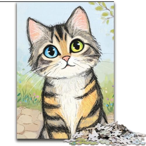 Puzzle für Erwachsene, 1000 Teile, Katze, Spielzeug, Lernspiele, Stressabbau, tolle Geschenke und Spielzeuge (Größe 26x38cm) von LYXIANY