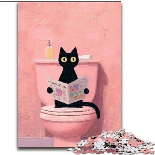 Puzzle für Erwachsene, 1000 Teile, Katze auf der Toilette, Puzzle aus Holz, interaktives Familienspiel, Heimdekoration zum Selbermachen, anspruchsvolles Denkspiel als Geschenk, Größe 50x75cm Puzzle für Erwachsene, 1000 Teile, Katze auf der Toilette, Puzzle aus Holz, interaktives Familienspiel, Heimdekoration zum Selbermachen, anspruchsvolles Denkspiel als Geschenk, Größe 50x75cm von LYXIANY