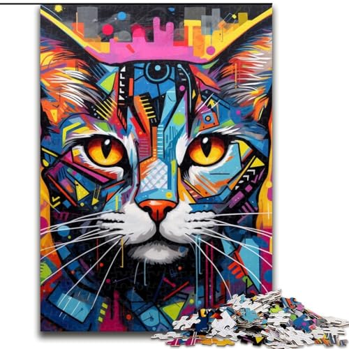 Puzzle für Erwachsene, 1000 Teile, Katzen-Graffiti-Puzzle für Erwachsene, 26x38cm, Eltern, Partner, Freunde – ab 14 Jahren Puzzle für Erwachsene, 1000 Teile, Katzen-Graffiti-Puzzle für Erwachsene, 26x38cm, Eltern, Partner, Freunde – ab 14 Jahren von LYXIANY