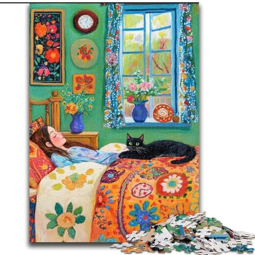 Puzzle für Erwachsene, 1000 Teile, Katzenkunst, Spielzeug, Lernspiele, Stressabbau, tolle Geschenke und Spielzeuge, 26x38cm von LYXIANY