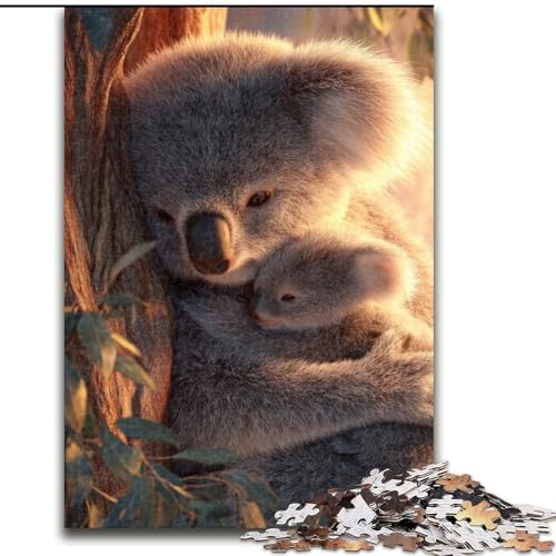 Puzzle für Erwachsene, 1000 Teile, Koala, Denksportaufgabe zur Wanddekoration, einzigartige Geburtstags 14-Jährige (Größe 50x75cm) von LYXIANY