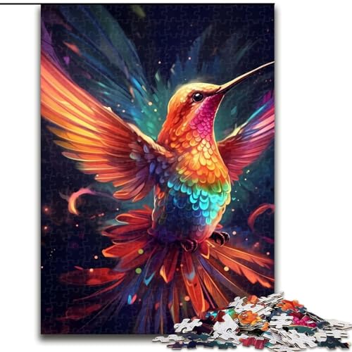 Puzzle für Erwachsene, 1000 Teile, Kolibri-Vogel, Holzpuzzle für Erwachsene, Größe 50x75cm, anspruchsvolles Denkspiel – entspannendes Spielzeug für Teenager von LYXIANY