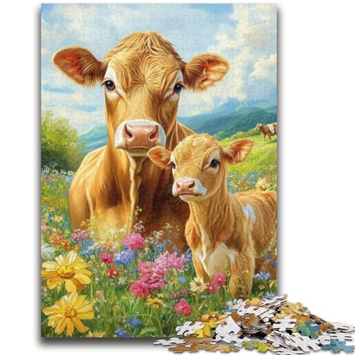 Puzzle für Erwachsene, 1000 Teile, Kuh und Kuhbaby, für Alter 14+, Quizspiel, Spaß für Zuhause, Aktivitäten, Geburtstagsgeschenk, Reisegeschenke, 50x75cm Puzzle für Erwachsene, 1000 Teile, Kuh und Kuhbaby, für Alter 14+, Quizspiel, Spaß für Zuhause, Aktivitäten, Geburtstagsgeschenk, Reisegeschenke, 50x75cm von LYXIANY