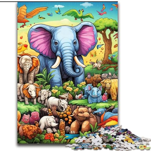 Puzzle für Erwachsene, 1000 Teile, Kunst-Elefant, 1000-teiliges Puzzle, anspruchsvolles Denkspiel für Teenager, Spaß am Familienspielabend, 50x75cm Puzzle für Erwachsene, 1000 Teile, Kunst-Elefant, 1000-teiliges Puzzle, anspruchsvolles Denkspiel für Teenager, Spaß am Familienspielabend, 50x75cm von LYXIANY