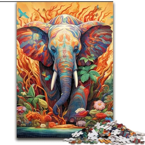 Puzzle für Erwachsene, 1000 Teile, Kunst-Elefant, 1000-teiliges Puzzle, anspruchsvolles Denkspiel für Teenager, Spaß am Familienspieleabend, 26x38cm Puzzle für Erwachsene, 1000 Teile, Kunst-Elefant, 1000-teiliges Puzzle, anspruchsvolles Denkspiel für Teenager, Spaß am Familienspieleabend, 26x38cm von LYXIANY