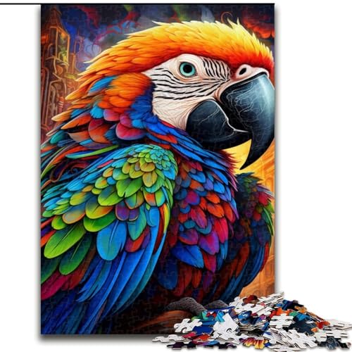 Puzzle für Erwachsene, 1000 Teile, Kunst-Papagei-Puzzle, Spaß für den Familienspielabend, dekoratives Kunstwerk zum Selbermachen, 50x75cm von LYXIANY