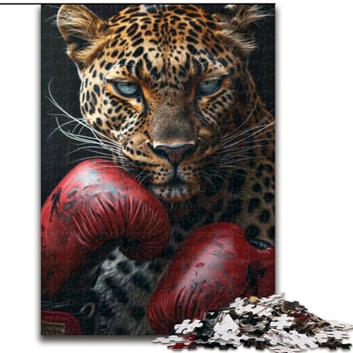 Puzzle für Erwachsene, 1000 Teile, Leoparden-Boxer-Puzzle, Teenager, Paare und Freunde zum Geburtstag, zu Weihnachten (Größe 50x75cm) von LYXIANY