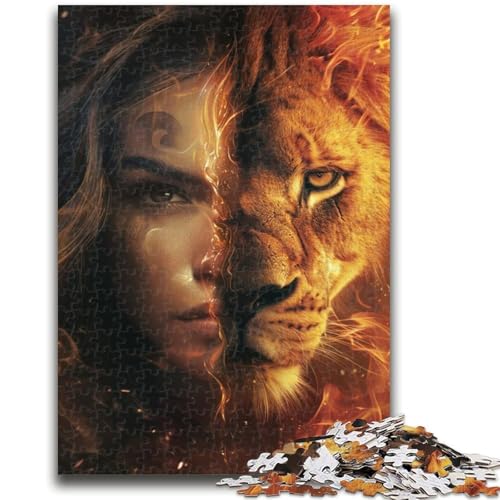 Puzzle für Erwachsene, 1000 Teile, Löwe-Frau, ab 14 Jahren, Quizspiel, Spaß für zu Hause, Aktivitäten, Geburtstagsgeschenk, Reisegeschenke, 26x38cm von LYXIANY
