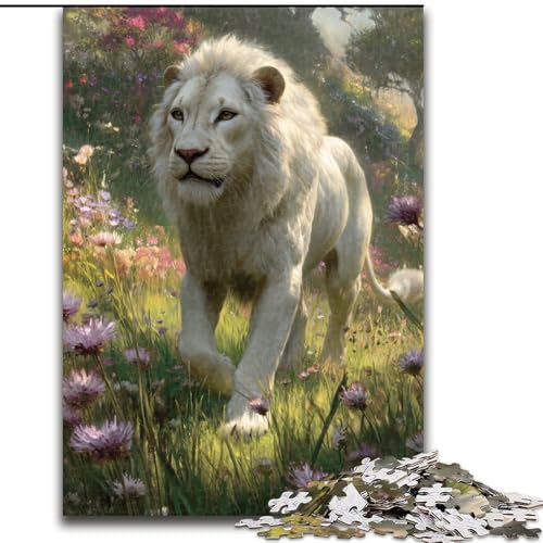 Puzzle für Erwachsene, 1000 Teile, Löwen-Puzzle, anspruchsvolles Denkspiel, Familienaktivität, Heimdekoration, (Größe 50x75cm) von LYXIANY