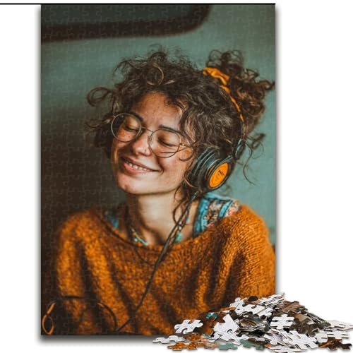 Puzzle für Erwachsene, 1000 Teile, Mädchen hört Musik, Stressabbau, schwierige Herausforderung, jedes Teil ist einzigartig – anspruchsvolles Familienspiel, 50x75cm Puzzle für Erwachsene, 1000 Teile, Mädchen hört Musik, Stressabbau, schwierige Herausforderung, jedes Teil ist einzigartig – anspruchsvolles Familienspiel, 50x75cm von LYXIANY