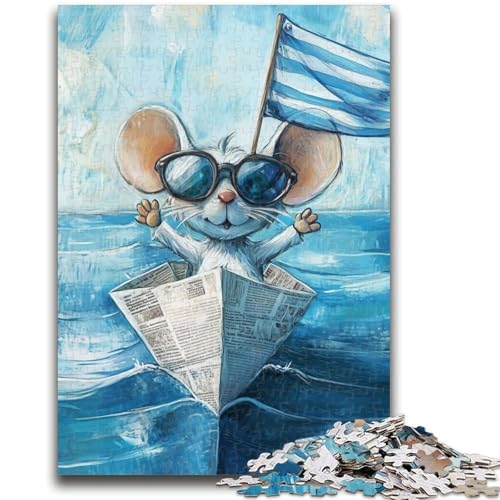 Puzzle für Erwachsene, 1000 Teile, Maus auf einem Boot, für Kinder ab 14 Jahren, Quizspiel, Spaß für zu Hause, Aktivitäten, Geburtstagsgeschenk, Reisegeschenke, 50x75cm Puzzle für Erwachsene, 1000 Teile, Maus auf einem Boot, für Kinder ab 14 Jahren, Quizspiel, Spaß für zu Hause, Aktivitäten, Geburtstagsgeschenk, Reisegeschenke, 50x75cm von LYXIANY