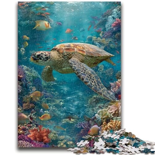 Puzzle für Erwachsene, 1000 Teile, Meeresschildkröte, Familienspaß, ganze Familie, ab 14 Jahren, 26x38cm Puzzle für Erwachsene, 1000 Teile, Meeresschildkröte, Familienspaß, ganze Familie, ab 14 Jahren, 26x38cm von LYXIANY