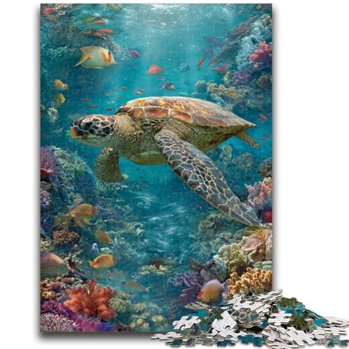 Puzzle für Erwachsene, 1000 Teile, Meeresschildkröte, Lernspiele, Heimdekoration, Lernspiel für Geburtstag, Weihnachten, 50x75cm von LYXIANY