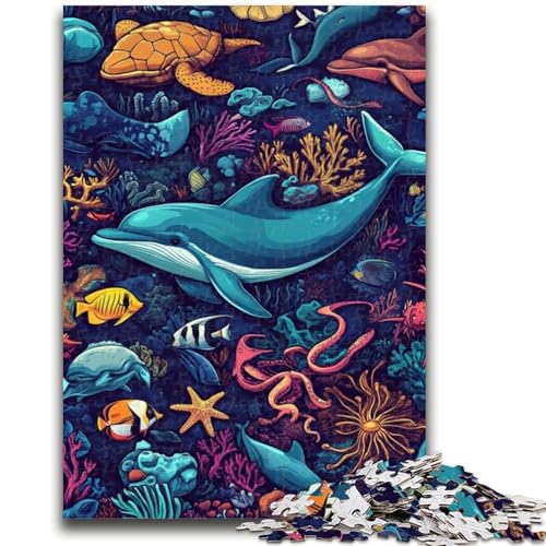 Puzzle für Erwachsene, 1000 Teile, Meerestierwelt, Lernspiele, Heimdekoration, Lernspiel für Geburtstag, Weihnachten, 50x75cm von LYXIANY