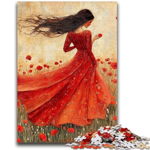 Puzzle für Erwachsene, 1000 Teile, Mohnmädchen, Lernspiele, Heimdekoration, Lernspiel für Geburtstag, Weihnachten, 50x75cm von LYXIANY