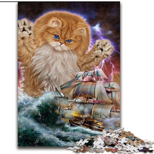 Puzzle für Erwachsene, 1000 Teile, Monster, Titan, Katze, Kraken, für 14+, für Familienspaß und Spieleabende, Künstlersammlung, Bildende Kunst (Größe 26x38cm) von LYXIANY