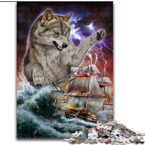 Puzzle für Erwachsene, 1000 Teile, Monster, Titan, Wolf, Kraken, Unmögliches Puzzle für Erwachsene, Spiel für Erwachsene, Geschenk, Familienspiel, interaktives Gehirntraining, Geschenk, Größe 38x26cm von LYXIANY