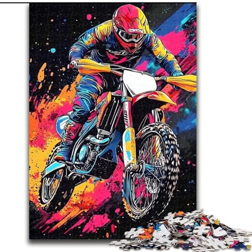 Puzzle für Erwachsene, 1000 Teile, Motorrad, Spielzeug, Lernspiele, Stressabbau, einzigartige Heimdekoration und Geschenke (Größe 50x75cm) von LYXIANY