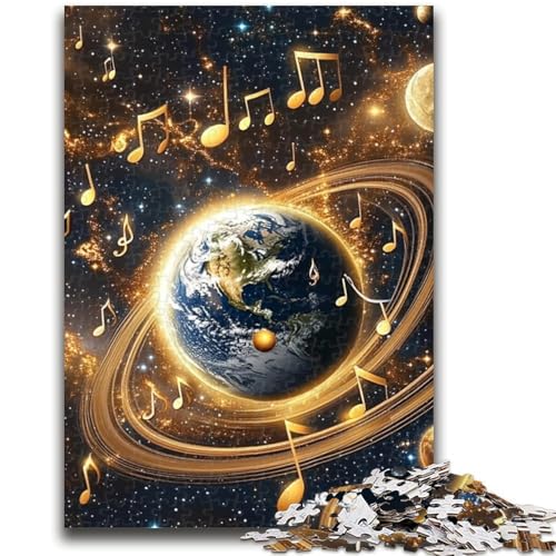 Puzzle für Erwachsene, 1000 Teile, Musik, Galaxie, Erde, Dekomprimieren, intellektuelles Lernspielzeug, tolle Geschenke und Spielzeuge, 50x75cm von LYXIANY