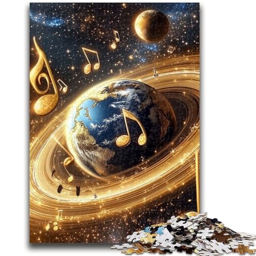 Puzzle für Erwachsene, 1000 Teile, Musik, Galaxie, Erde, hilft dem Gehirn, süchtig machendes Spielzeug zur Förderung der Geduld, Künstlersammlung, Bildende Kunst, 50x75cm von LYXIANY