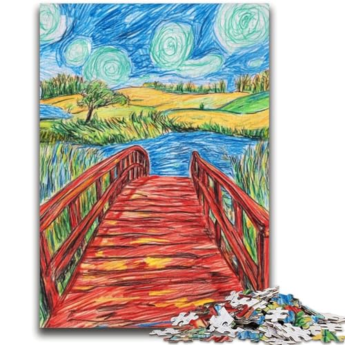 Puzzle für Erwachsene, 1000 Teile, Nachthimmelbrücke, Lernspiele, Heimdekoration, Lernspiel für Geburtstag, Weihnachten, 50x75cm von LYXIANY