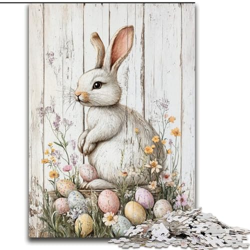 Puzzle für Erwachsene, 1000 Teile, Osterhase, Spielzeug, Lernspiele, Stressabbau, tolle Geschenke und Spielzeuge, 50x75cm von LYXIANY